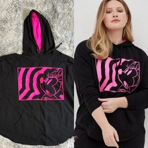 Torrid x Disney Minnie Mouse Pop Art Black & Pink Hoodie